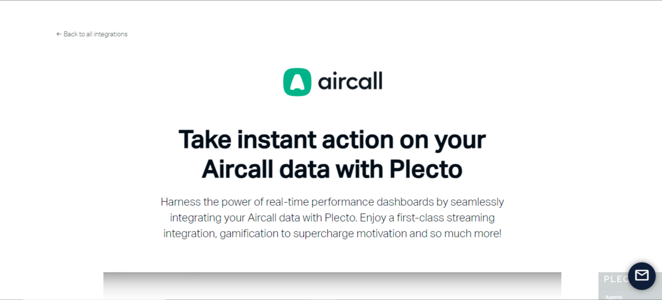 Aircall integrations - Plecto