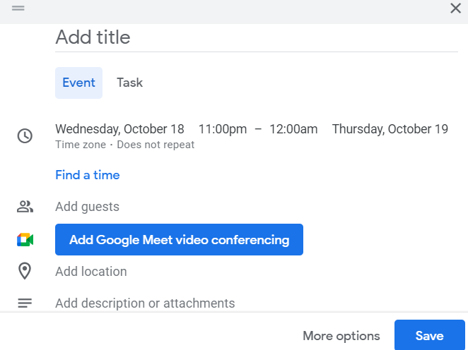 recurring meeting on google meet