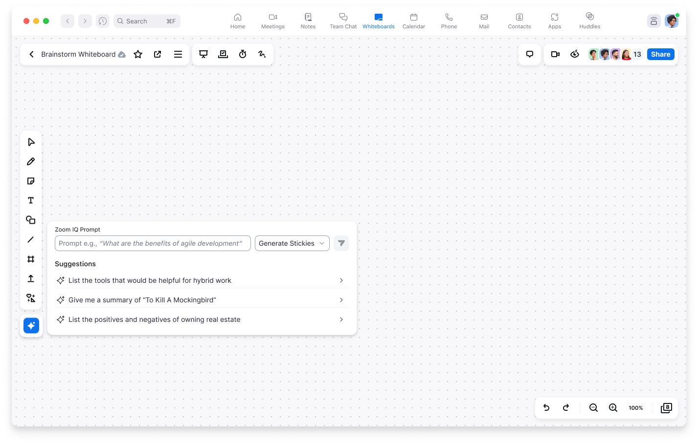 Zoom AI Companion - Zoom Whiteboard