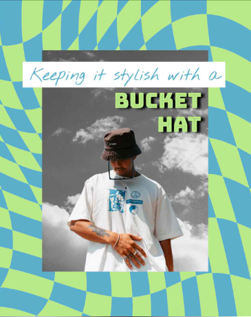 bucket hat green template