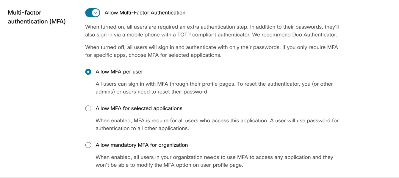 Webex security features & settings