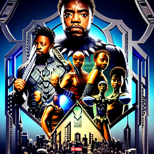 World of Wakanda Black Panther in Marvel cinematic universe ai art generated