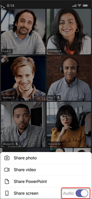 How to share Audio in Teams using your mobile device?