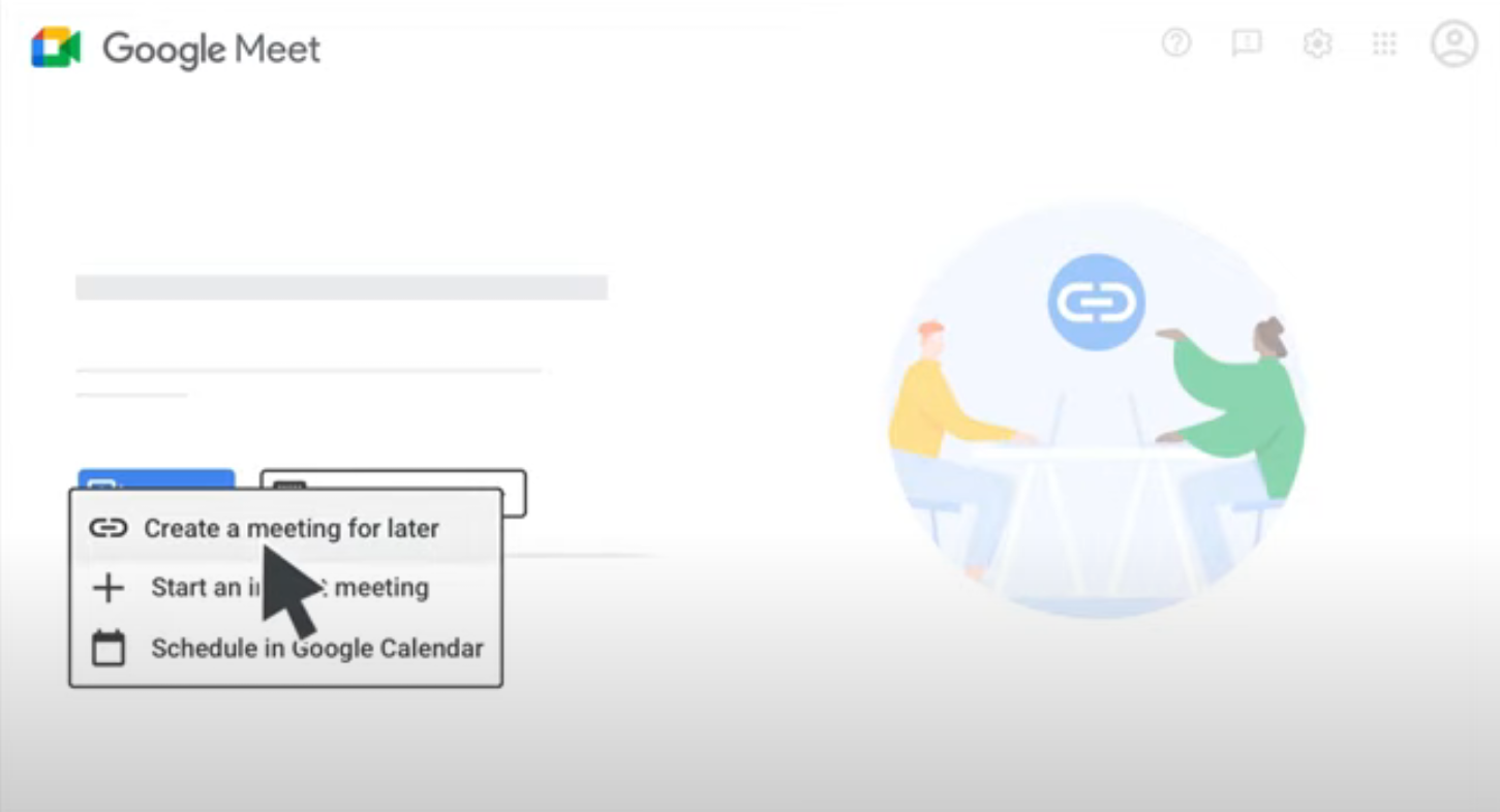 How to schedule a Google Meet meeting from Google Meet?