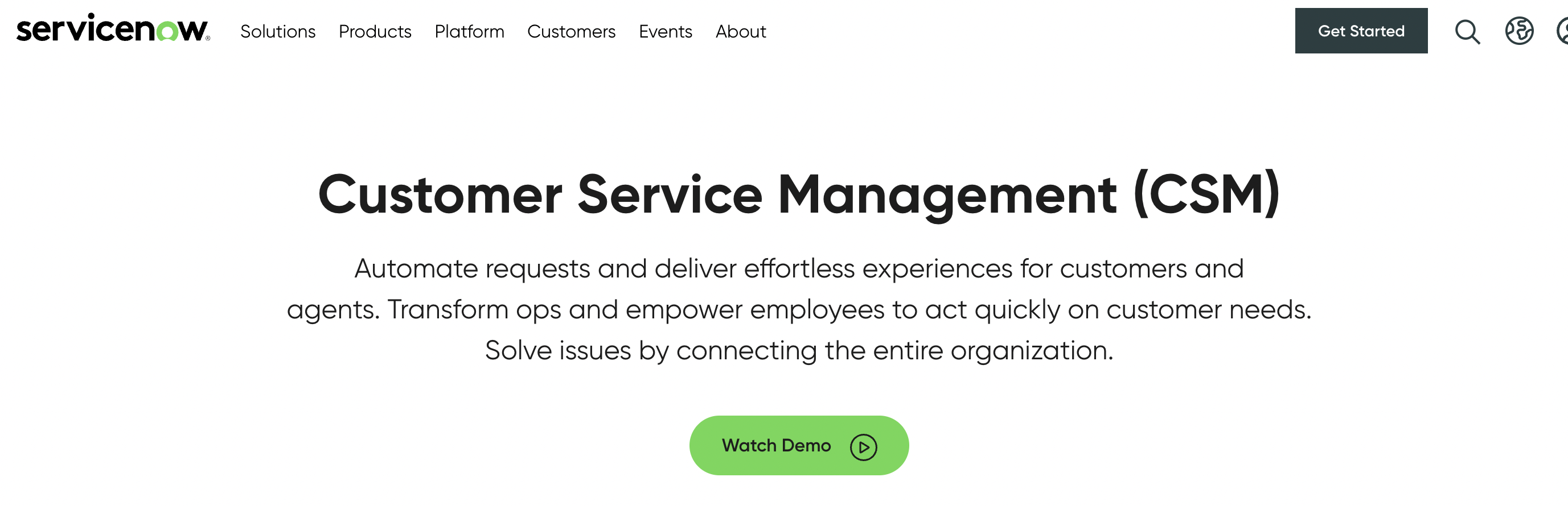 Help desk automation tools: ServiceNow Customer Service Management