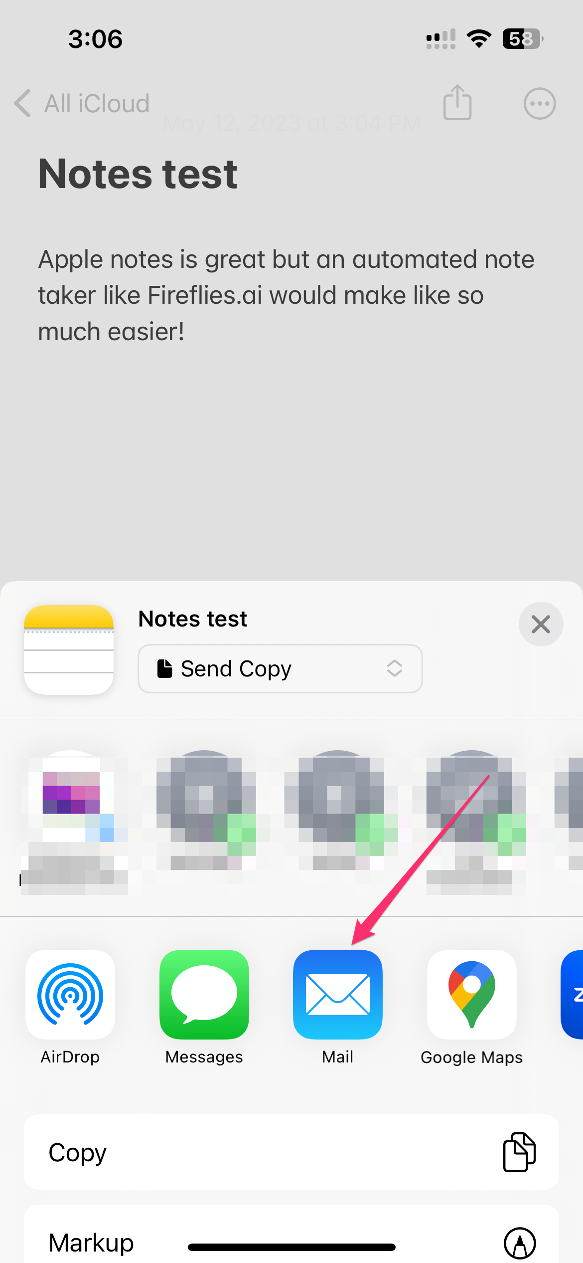 Sync notes from iPhone to Mac - Share notes via Email