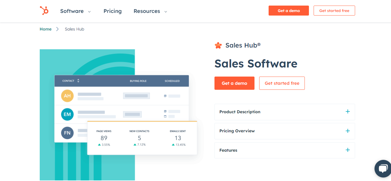 Sales engagement platform - Hubspot Sales Hub