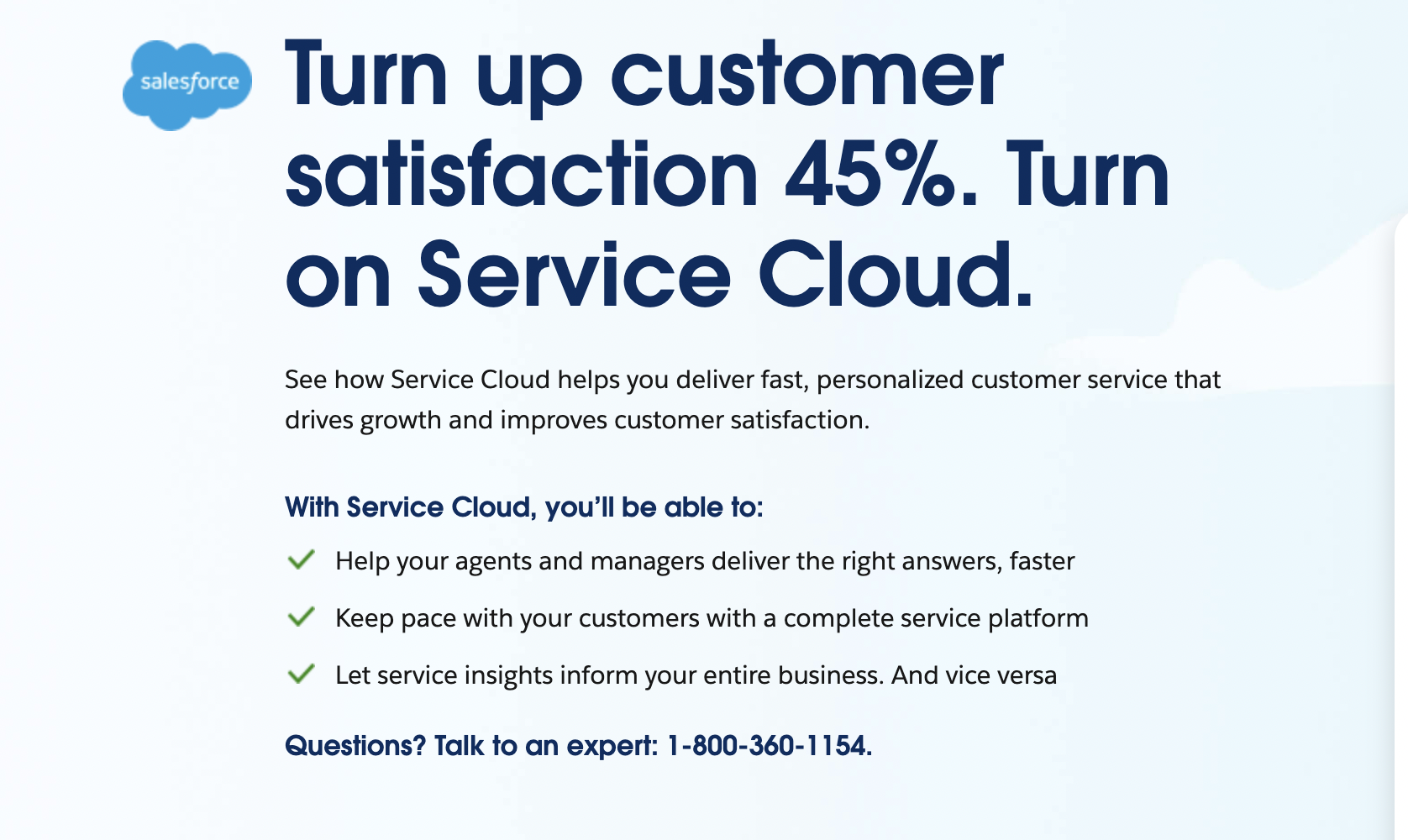 Help desk automation tools: Salesforce Service Cloud