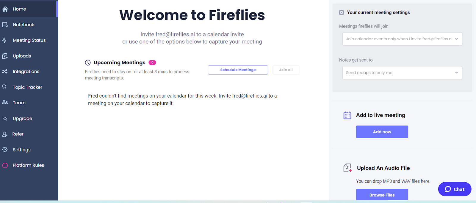 How to record Webex meeting with Fireflies