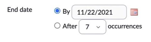 How to create a recurring Zoom meeting: Choose date