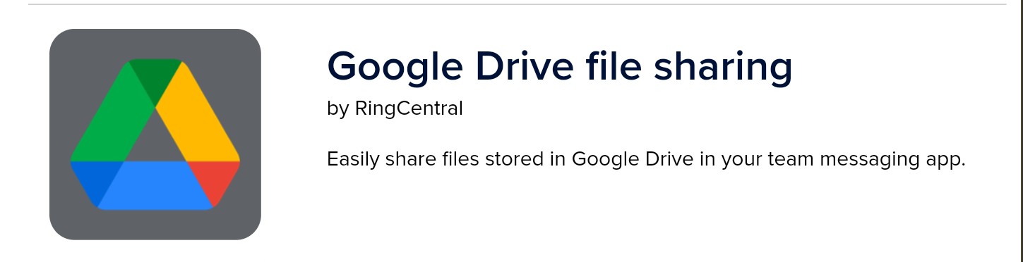 Google Drive + RingCentral integration