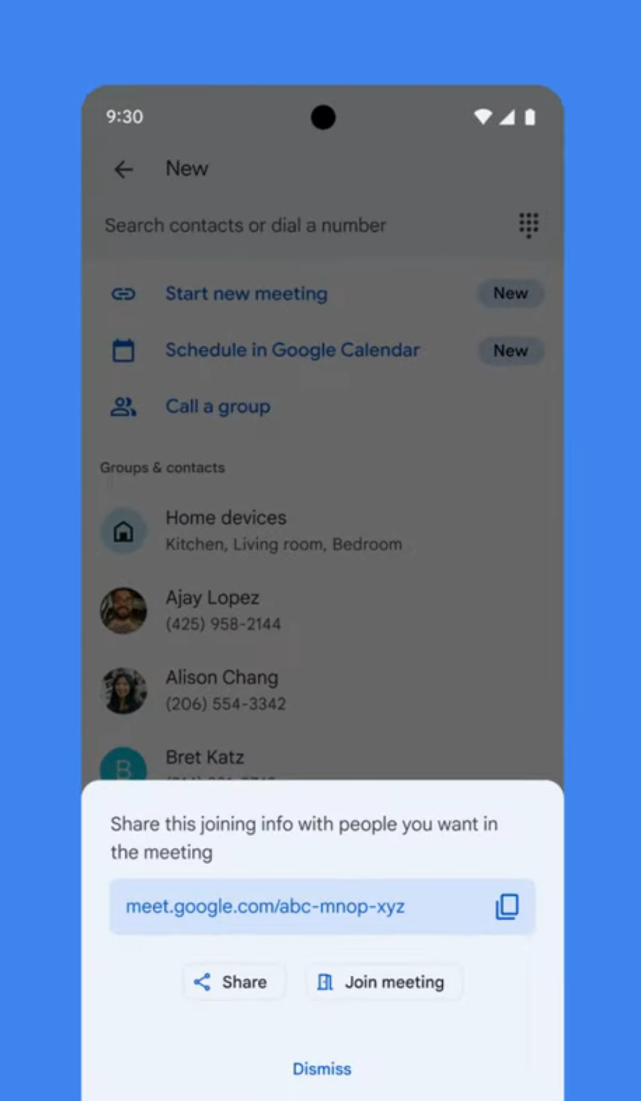 Schedule a google meet meeting