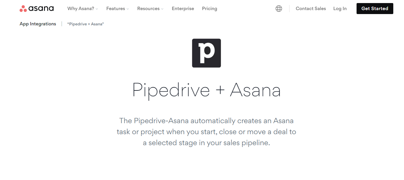 Pipedrive integration - Asana