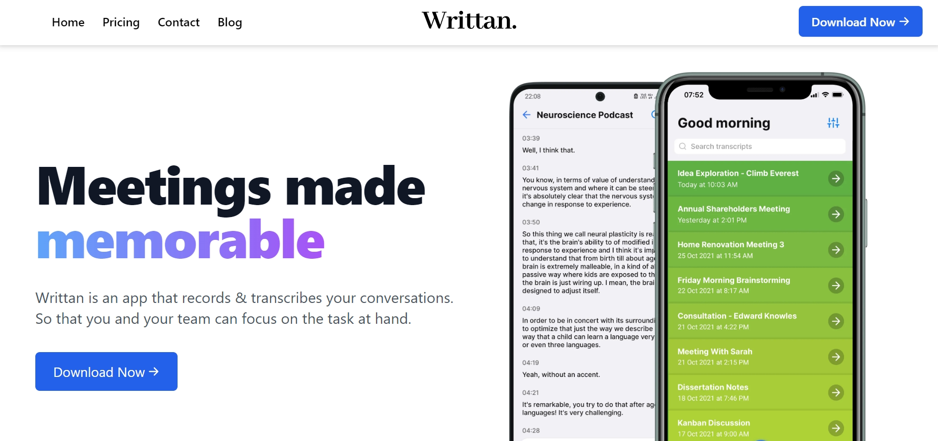 Writtan Airgram alternatives for transcription